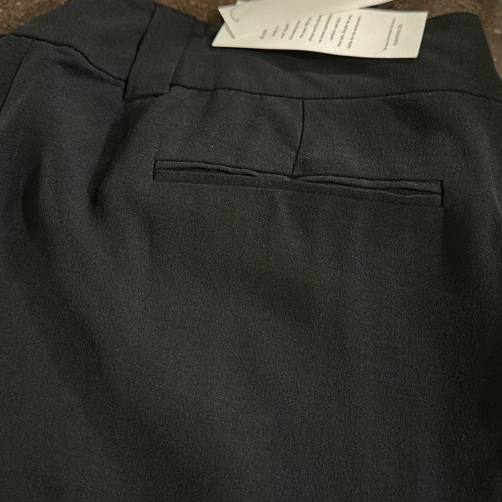New with tags Eileen Fisher black crop silk georgette crepe 100% silk - Picture 3 of 12